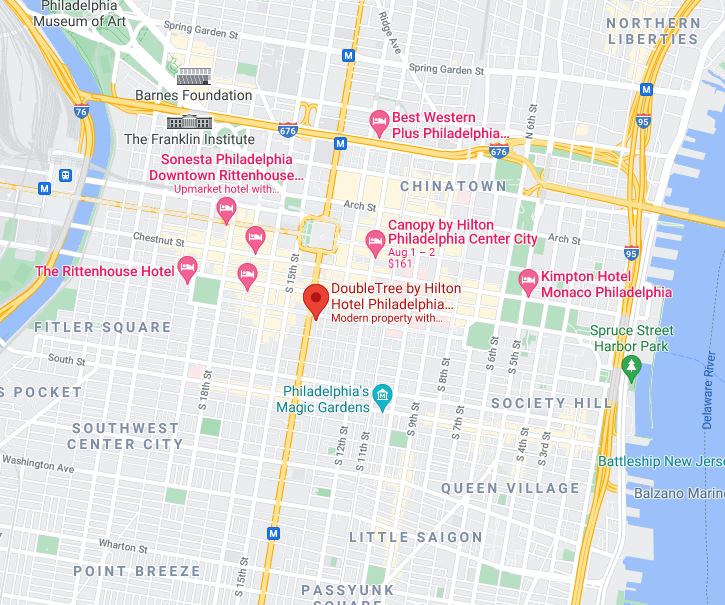 Image: Map - DoubleTree by Hilton Philadelphia Center City
